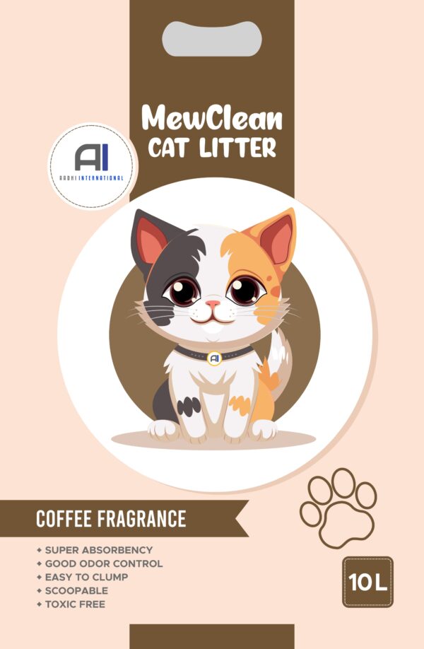 10L_ COFFEE_page-0001 MewClean Natural Clumping Cat Litter - Coffee Fragrance