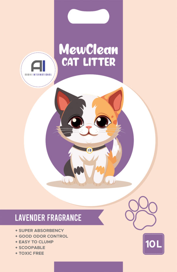MewClean Natural Clumping Cat Litter - Lavender Fragrance