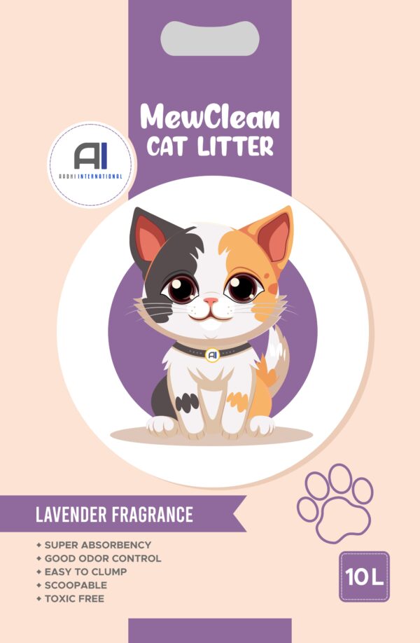 10L_ LAVENDER_page-0001 MewClean Natural Clumping Cat Litter - Lavender Fragrance