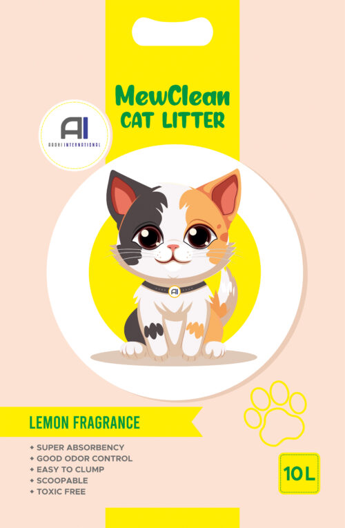MewClean Natural Clumping Cat Litter - Lemon Fragrance